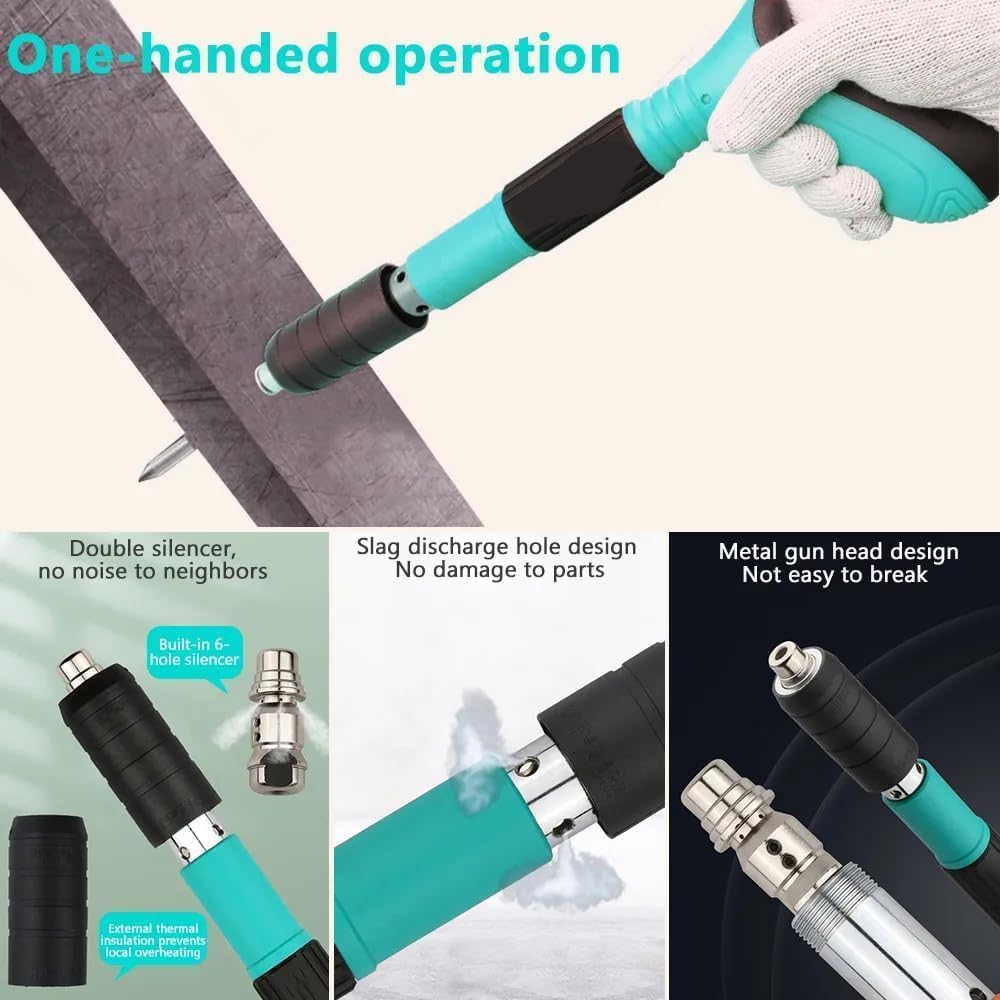 Jashgop Manual Steel Nail Gun Tool With 12 Nail | Mini Nail Fixation Tool | Portable Mini Nail Shooting Machine | Nail Wall Fixing Tool